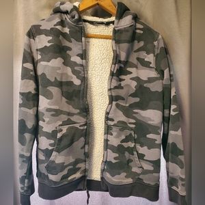 Lands End Camouflage Zip hoodie